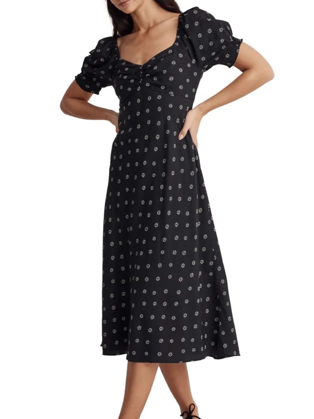Madewell Midi Puff Sleeve Dress